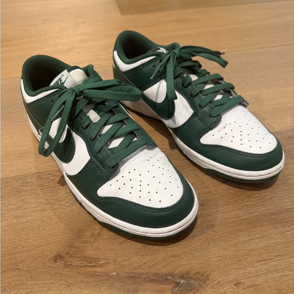Nike Dunk Low ‘Michigan State’ Green Mens Size 9
